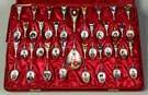 Silver & Enameled Souvenir Spoons of Countries