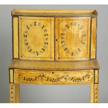 Hepplewhite Bow Front Writing Desk