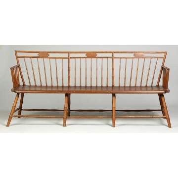 New England Windsor Ash & Pine Settee