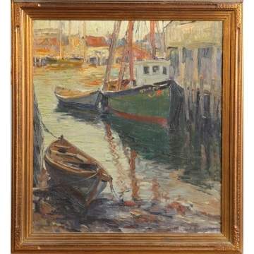 Emile A. Gruppe (American, 1896-1978) Harbor scene