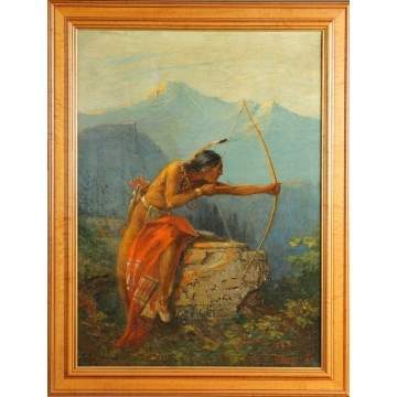 Hector Irving Marlatt (American, 1867-1929) Native American Bow Hunting