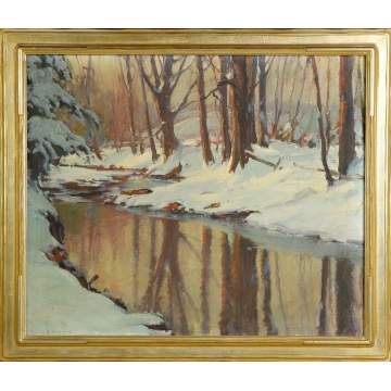 Emile A. Gruppe (American, 1896-1978) Winter stream