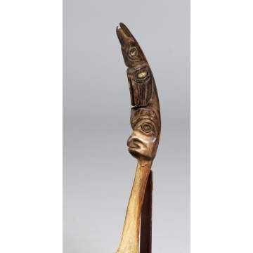 North West Coast Carved Horn Ladle