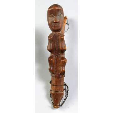 North West Coast Carved Fish Spear Holder