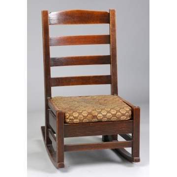 Gustav Stickley Oak Rocking Chair
