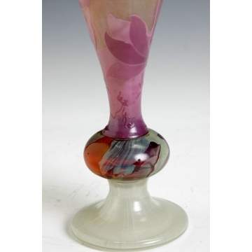 Fine Sgn. Galle Fire Polished Cameo Vase