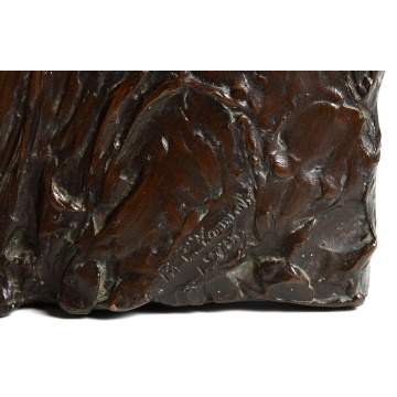 Bessie Potter Vonnoh (American, 1872-1955) Bronze Plaque of a Young Boy