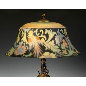 Pairpoint Bird of Paradise Reverse Painted Lamp
