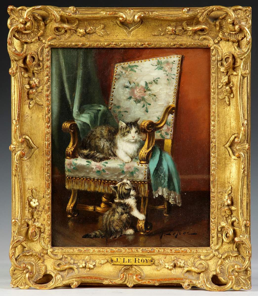Jules Leroy (French, 1833-1865) Cats | Cottone Auctions