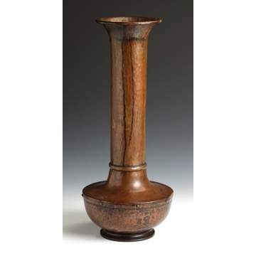 Roycroft Hand Hammered Copper American Beauty Vase 