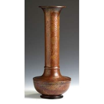 Roycroft Hand Hammered Copper American Beauty Vase 