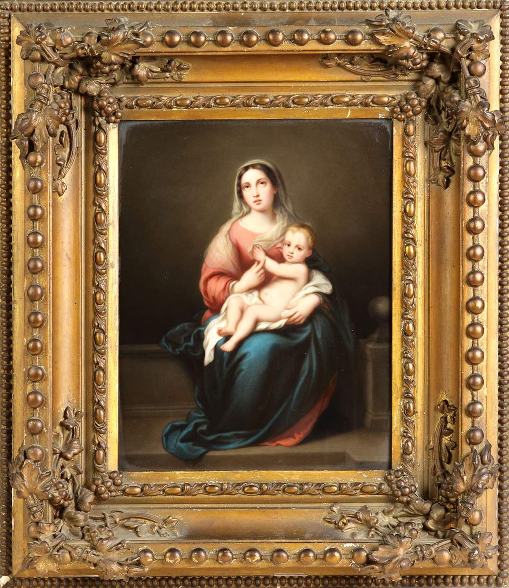 KPM Plaque of Madonna & Child | Cottone Auctions