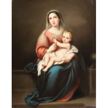 KPM Plaque of Madonna & Child