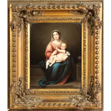 KPM Plaque of Madonna & Child