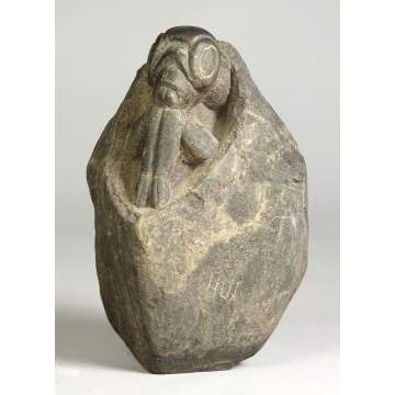 Henry DiSpirito (1898-1995) Stone Carving of Praying Mantis