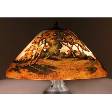 Handel  Obverse & Reverse Painted Lamp