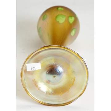 Tiffany Vase with Leaf & Vine Decoration