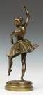 Emile Pinedo (French, 1840-1916) Bronze Ballerina on Revolving Base