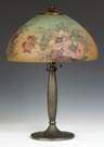 Handel Reverse Painted "Rose" Lamp 