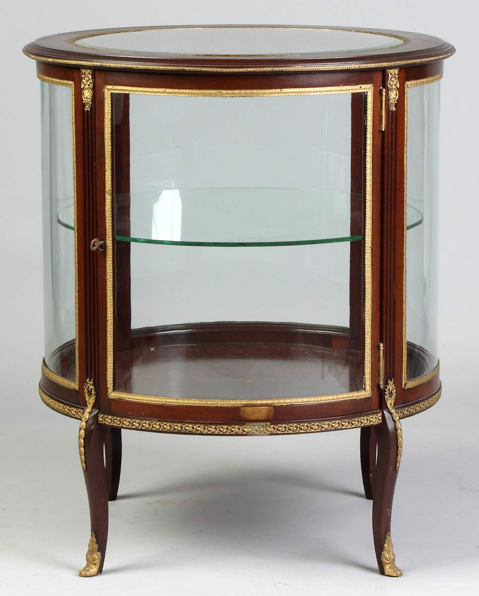 French Mahogany Curio Table | Cottone Auctions