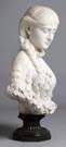 A. Cipriani (Italian) Marble Bust of a woman on Marble Plinth