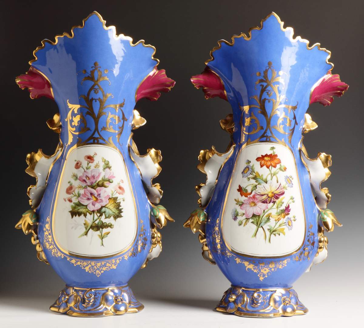 Pair of Monumental French Porcelain Vases Cottone Auctions