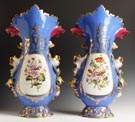 Pair of Monumental French Porcelain Vases