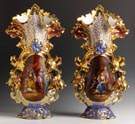 Pair of Monumental French Porcelain Vases