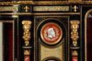 Fine Monumental Napoleon III Ebonized & Inlaid Porcelain Cabinet