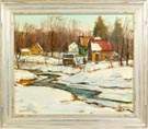 Carl William Peters (New York, 1897-1980) Stream in winter