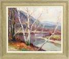 Emile Albert Gruppe (American, 1896-1978) "Birches Along the River"