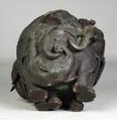 Sgn. Japanese Bronze Elephant Form Planter 