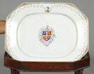 Chinese Export Armorial Platter on Stand