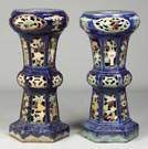 Chinese Reticulated Glazed Porcelain Garden Pedestals