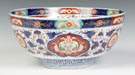 Signed Japanese Imari Punch Bowl
