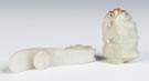Carved Jade Belt Hook & Jade Toggle