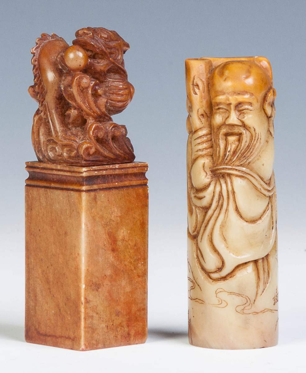 Two Carved Soapstone Seals Cottone Auctions