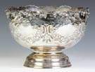 English Sterling Silver Repousse Center Bowl