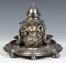 Continental Silver Inkwell