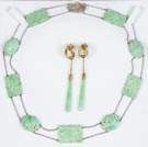 Jadeite Necklace & Earrings