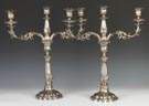 Pair of Silver Plate Candelabras