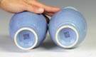 Pair of Chinese Blue Glazed Porcelain Vases