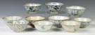 Group of Ten Early Ming Blue & White Porcelain Bowls