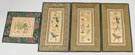 Four Chinese Silk Needlwork Panels together w/ 8 Japanese Woodblock Prints