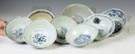Group of Nine Early Ming Blue & White Porcelain Bowls