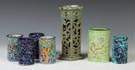 Reticulated Vases & Brush Pot