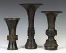 Three Chinese Archaic Bronze Vases
