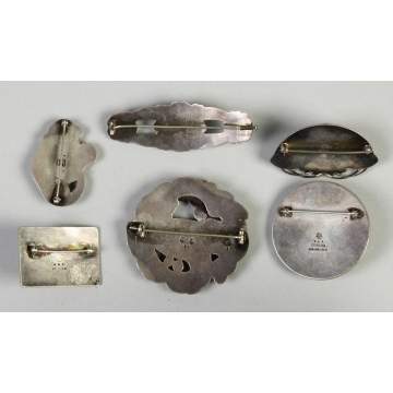 Georg Jensen Sterling Silver Brooches