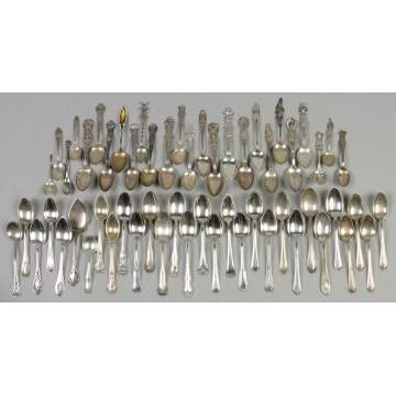 Large Group of Sterling Silver Spoons