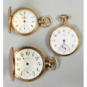 Three 14K Gold Pocket Watches